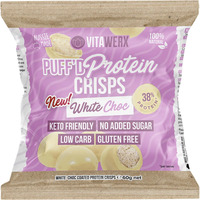 Vitawerx Puff'd Protein Crisps White Choc - 60g