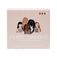 Femme Organic Organic Cotton Tampons Regular x 18 Pack