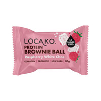 Locako Protein Brownie Ball Raspberry White Chocolate 30g