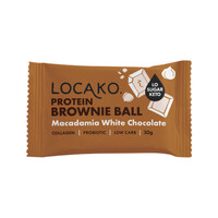 Locako Protein Brownie Ball Macadamia White Chocolate 30g