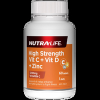 NutraLife High Strength Vit C + Vit D + Zinc 60 t