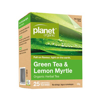 Planet Organic Organic Green Tea & Lemon Myrtle Herbal Tea x 25 Tea Bags