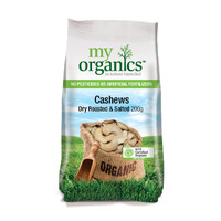 My Organics Dry Roasted and Salted Cashews 200g