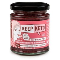 Keep Keto Strawberry & Chia Seed Jam G/F 190g