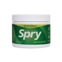 Spry Xylitol Sweetened Sugar Free Chewing Gum Spearmint Tub x 100 Pieces