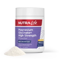 Nutralife Magnesium Glycinate+ High Strength Powder 180g Citrus Flavour