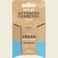 Dr Tung's Smart Vegan Dental Floss Activated Charcoal Lemongrass 27m