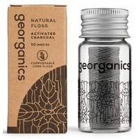 Georganics Natural Floss Activated Charcoal 50m