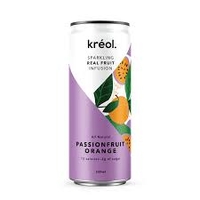 Kreol Sparkling Antioxidant Infusion Passionfruit & Orange 330mL