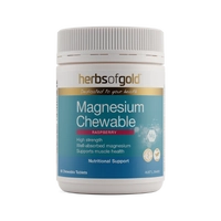 Herbs of Gold Magnesium Chewable Raspberry 60t