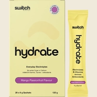Switch Nutrition Hydrate Mango Passionfruit flavour 20x6g sachets