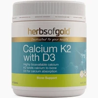 Herbs of Gold Calcium K2 with D3 180 tablets
