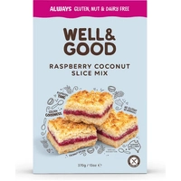 Well & Good Raspberry Coconut Slice Mix 370g