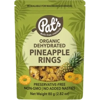 Pat's Organic Dehydrated Pineapple Rings 80g