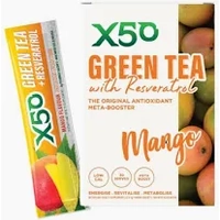 X50 Green Tea & Resveratrol Mango 30 Sachets