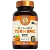 Therapeia Australia Organic Tumeric Plus with Ginger & Black Pepper 660mg 120c