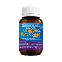SOLUTIONS 4 HEALTH OIL OF WILD OREGANO & BLACK SEED CAPSULES 60VC