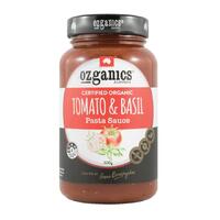 Ozganics Organic Tomato & Basil Sauce GF 500g