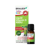 Brauer Baby & Kids Liquid Vitamin D 400IU (0+ months) 10ml