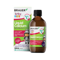 Brauer Baby & Kids Liquid Calcium with Magnesium & Zinc (1+ years) 200ml
