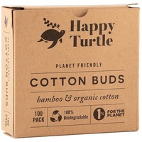 Happy Turtle Organic Bamboo Cotton Buds - 100p