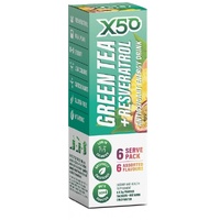 x50 Green Tea & Resveratrol - 6 Assorted Flavours