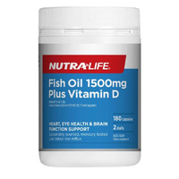 Nutralife Fish Oil 1500mg plus Vitamin D- 180c