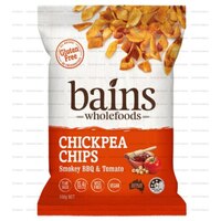 Bains Wholefoods Chickpea Chips- Smokey BBQ & Tomato- 100g