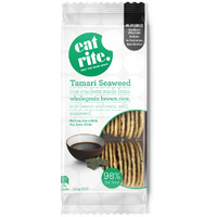 Eat Rite. Wholegrain Brown Rice Tamari Seaweed Crackers 100g