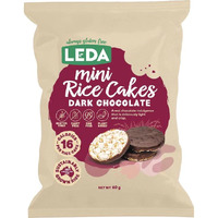 Leda Mini Rice Cakes- Dark Chocolate- 60g