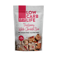 Low Carb Life Raspberry White Chocolate Slice Keto Bake Mix 300g